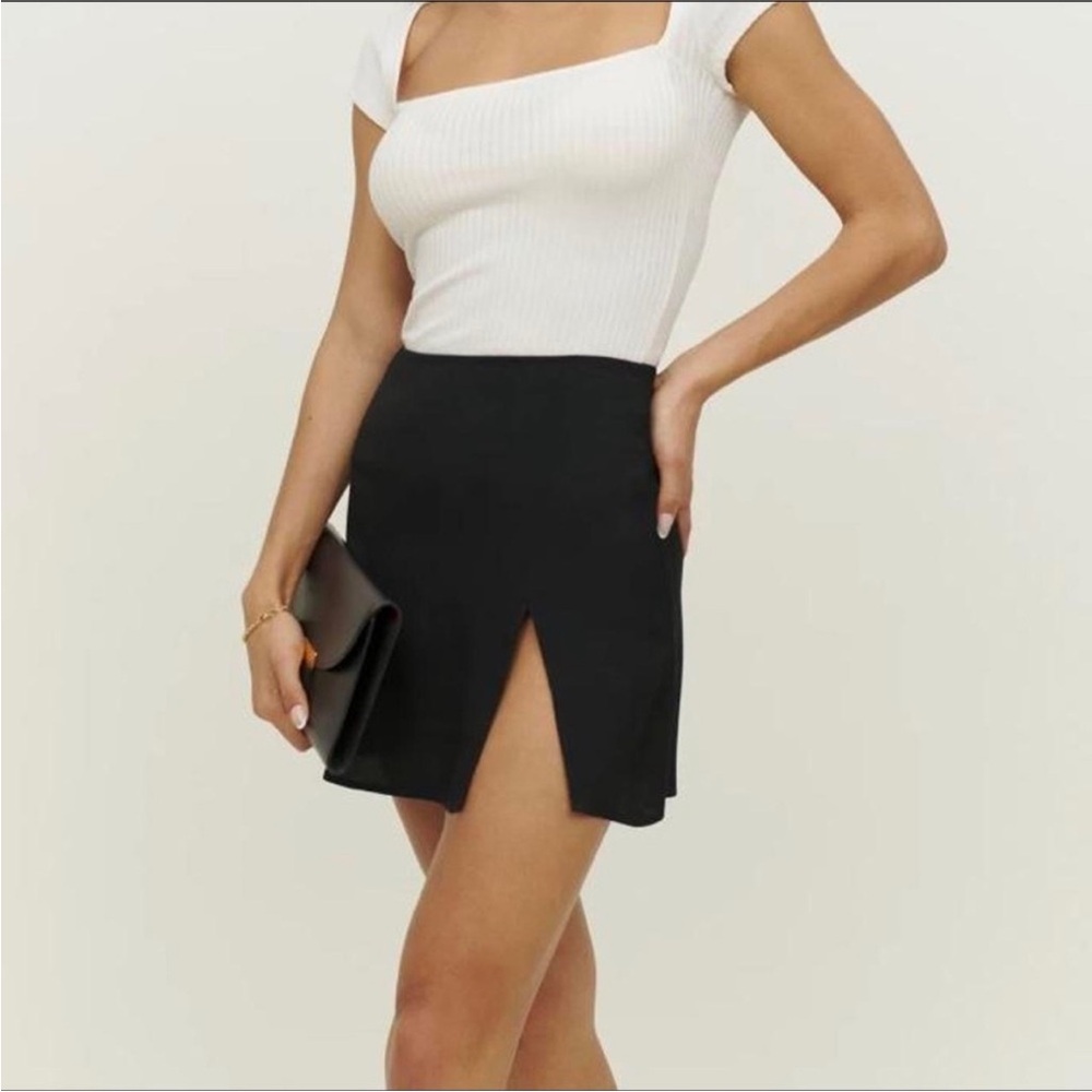 Reformation Mini Skirt w Slit